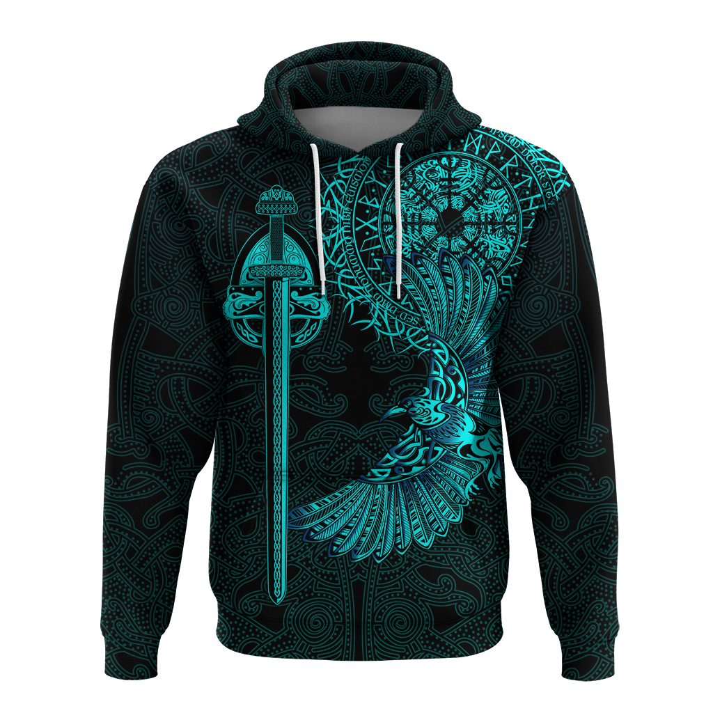 Viking Raven Tattoo Art Hoodie LT12