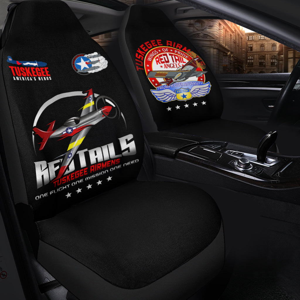 Tuskegee Airmens Red Tails African American Heros Car Seat Covers - LT2