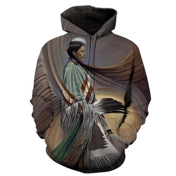 Powwow Dancers Women Native American Hoodie LT10