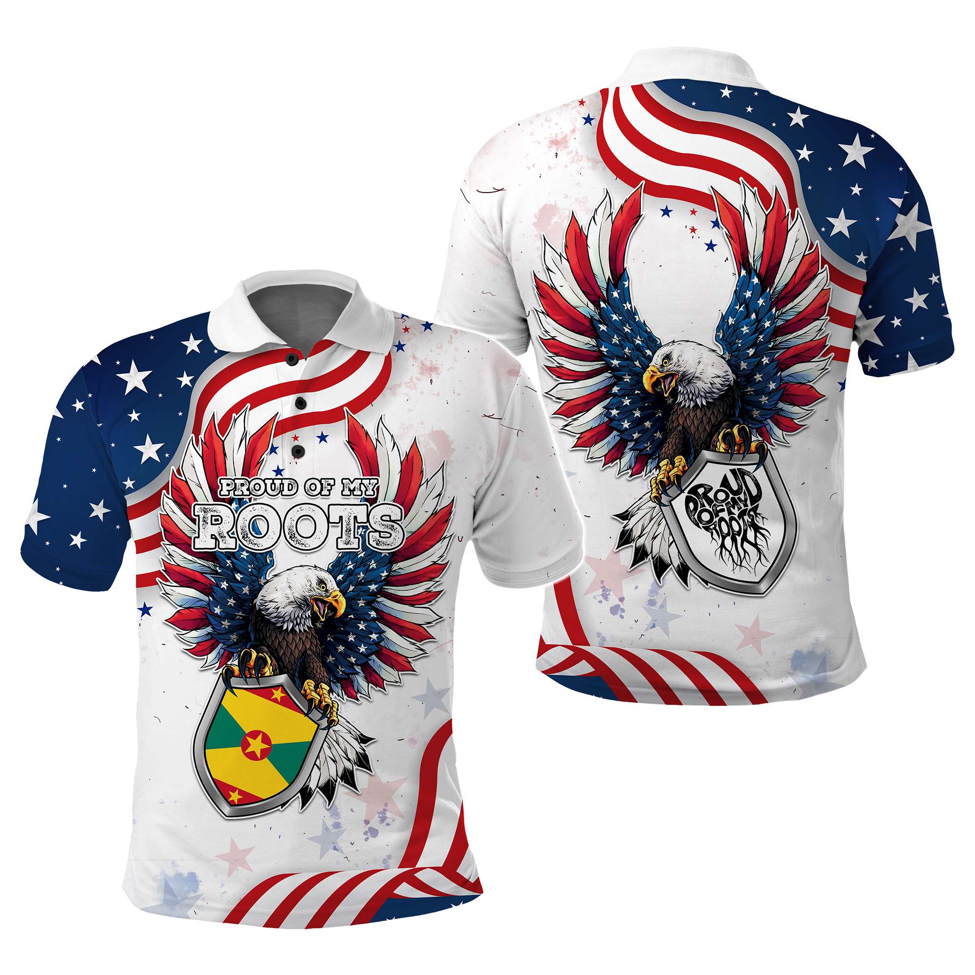 Custom Caribbean American Heritage Month Polo Shirt Proud Of My Roots CTM05