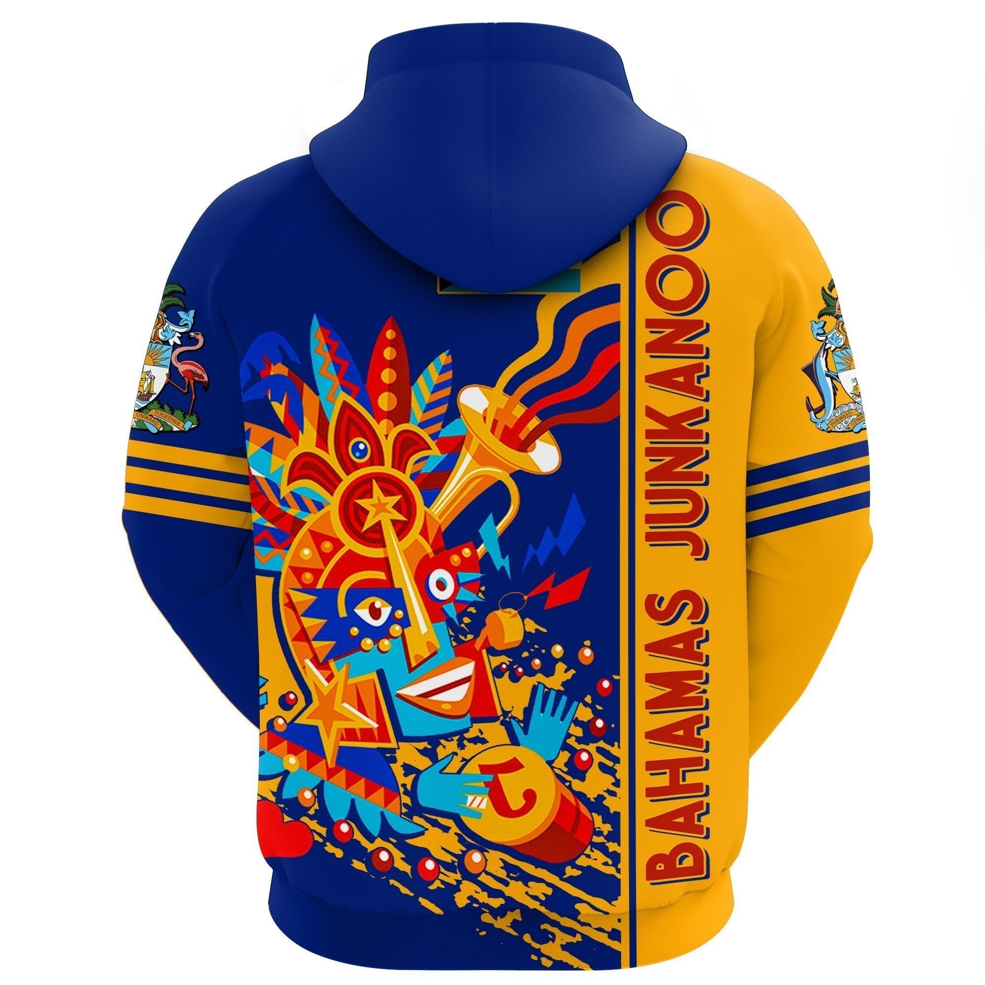 African Hoodie Junkanoo Bahamas Zip Hoodie