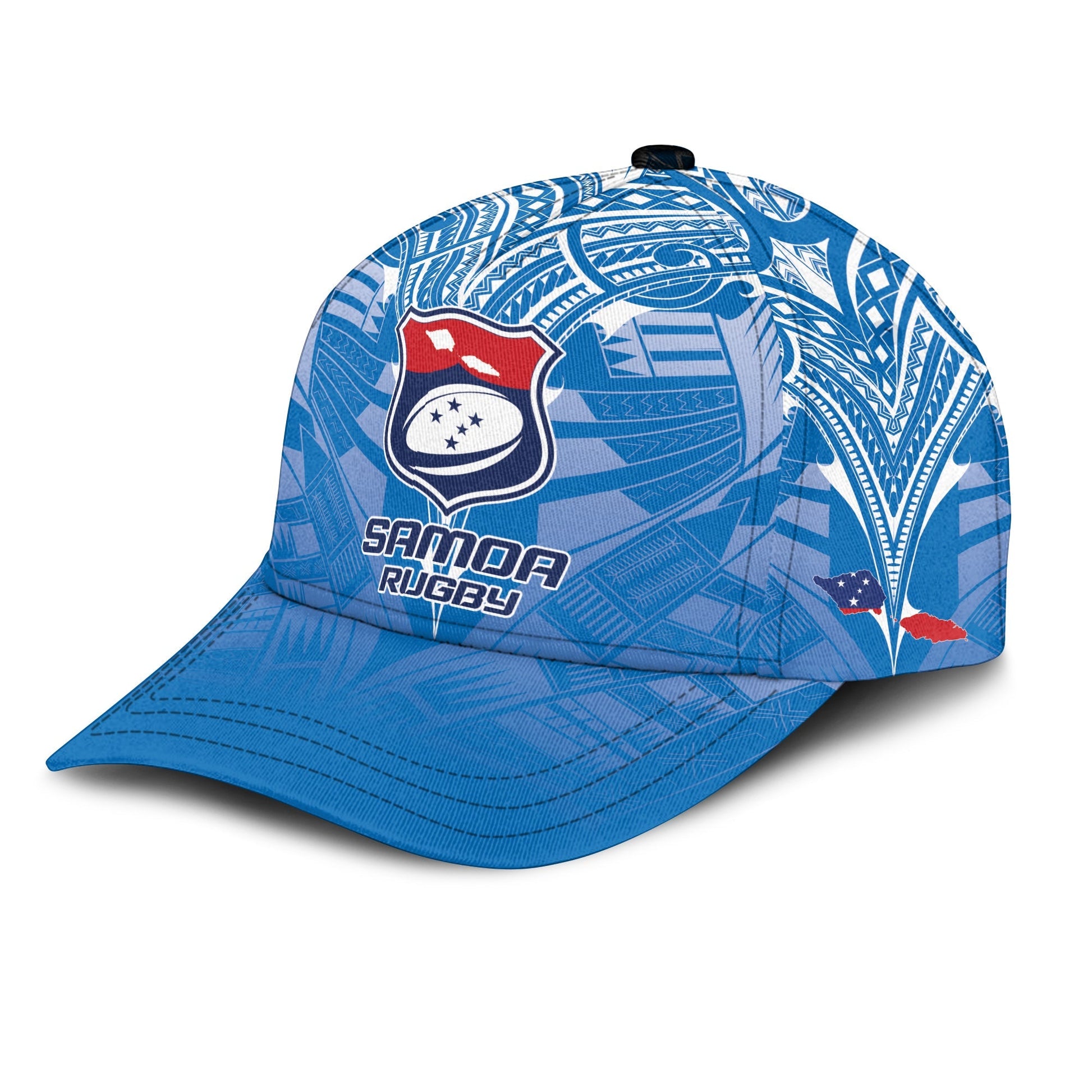 Custom Personalised Samoa Rugby Toa Samoa Blue Style Cap LT2