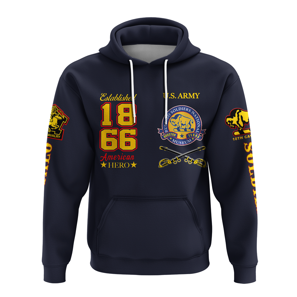 Big Boy Buffalo Soldiers Hoodie Blue LT12