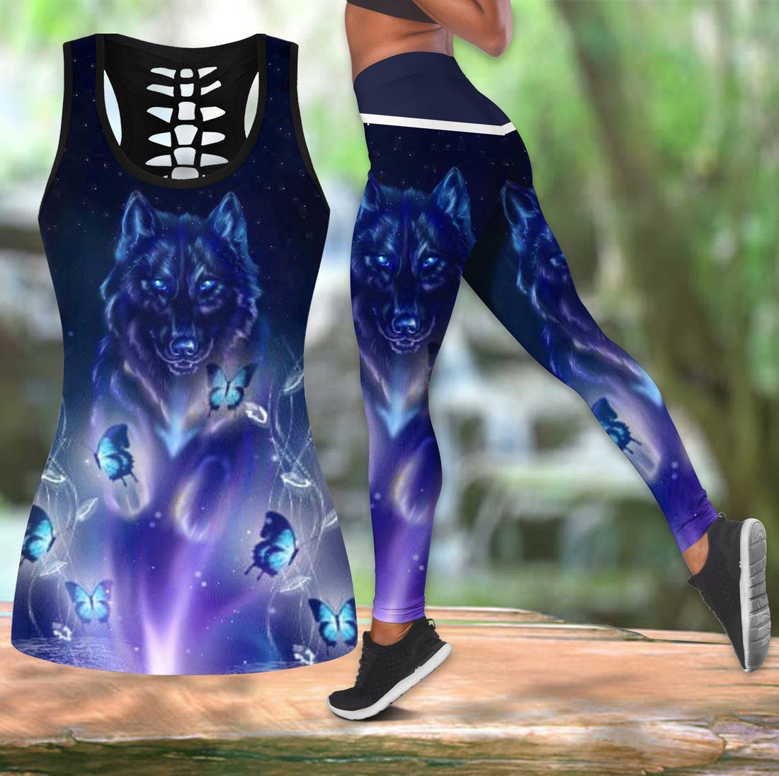 Native American The Wolfs Hollow Tanktop Leggings Set LS02 LT10