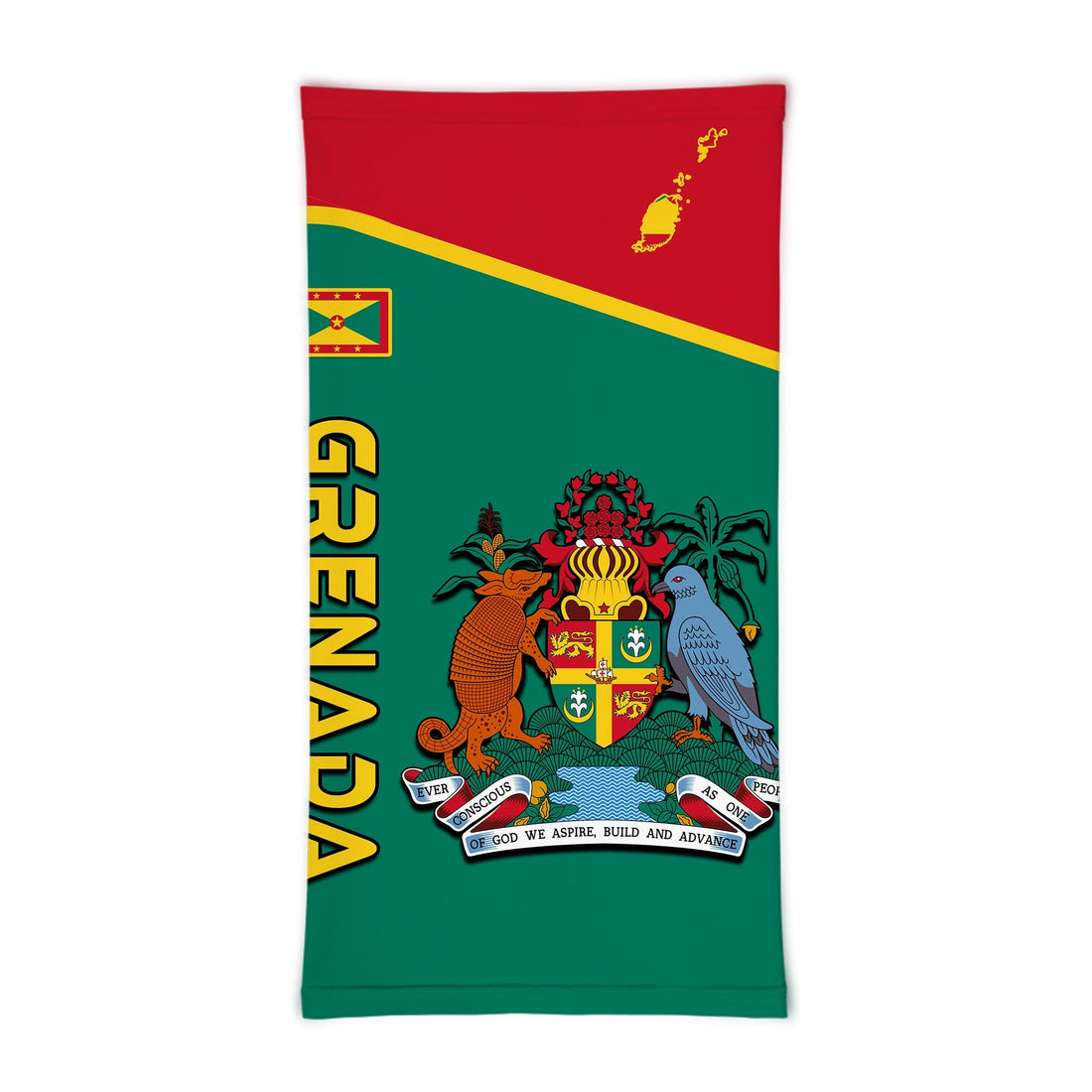 Grenada Bandana Coat of Arms and Map Impressive LT13