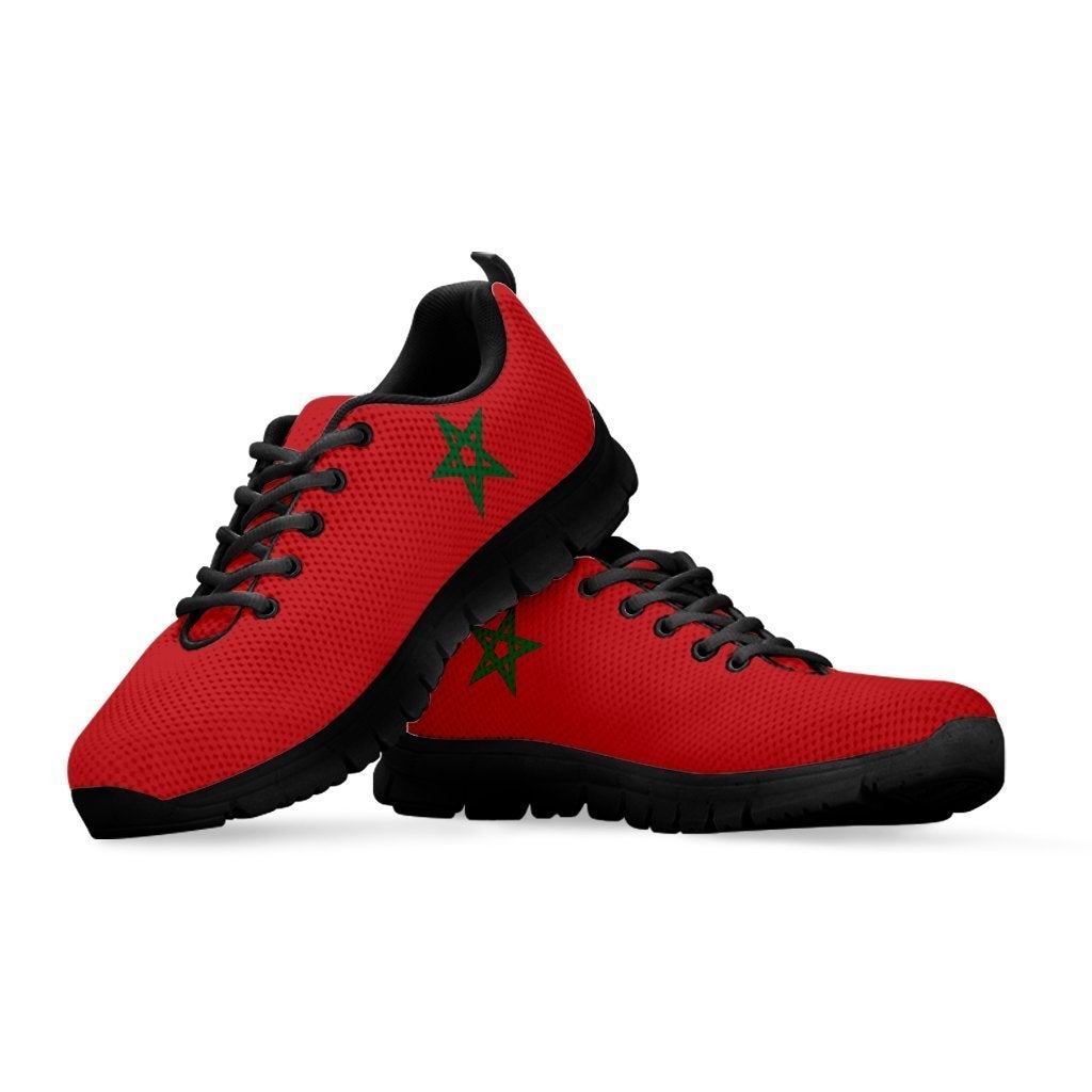 African Footwear - Morocco Flag Sneakers