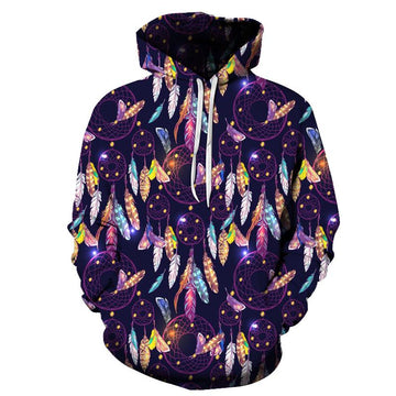 Purple Dreamcatcher Native American All Over Hoodie LT10