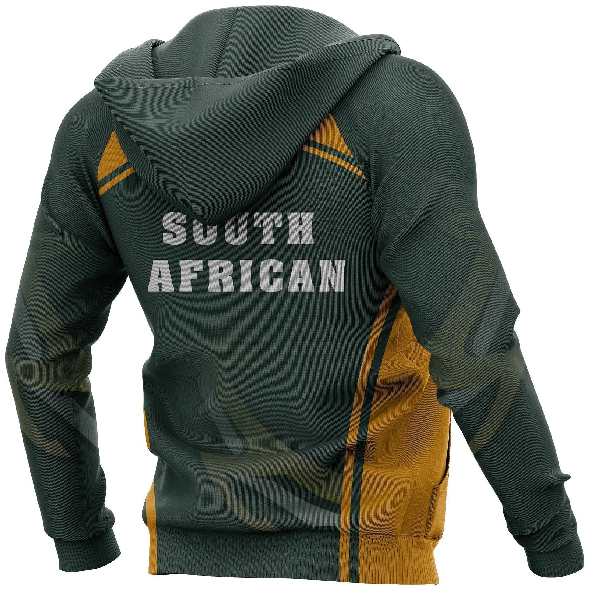 African Hoodie South Africa Springbok Zipper Hoodie Sport Style