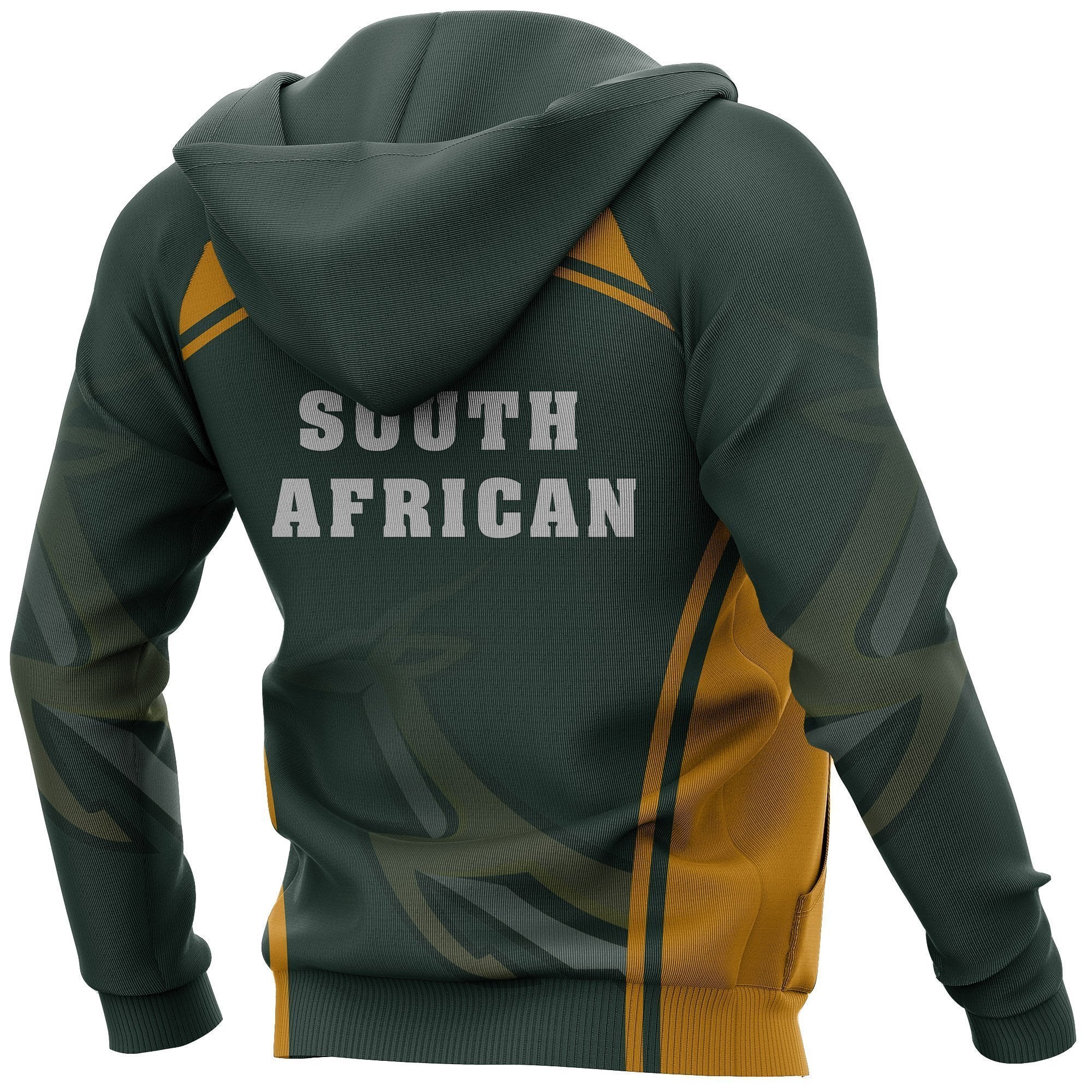 African Hoodie South Africa Springbok Zipper Hoodie Sport Style