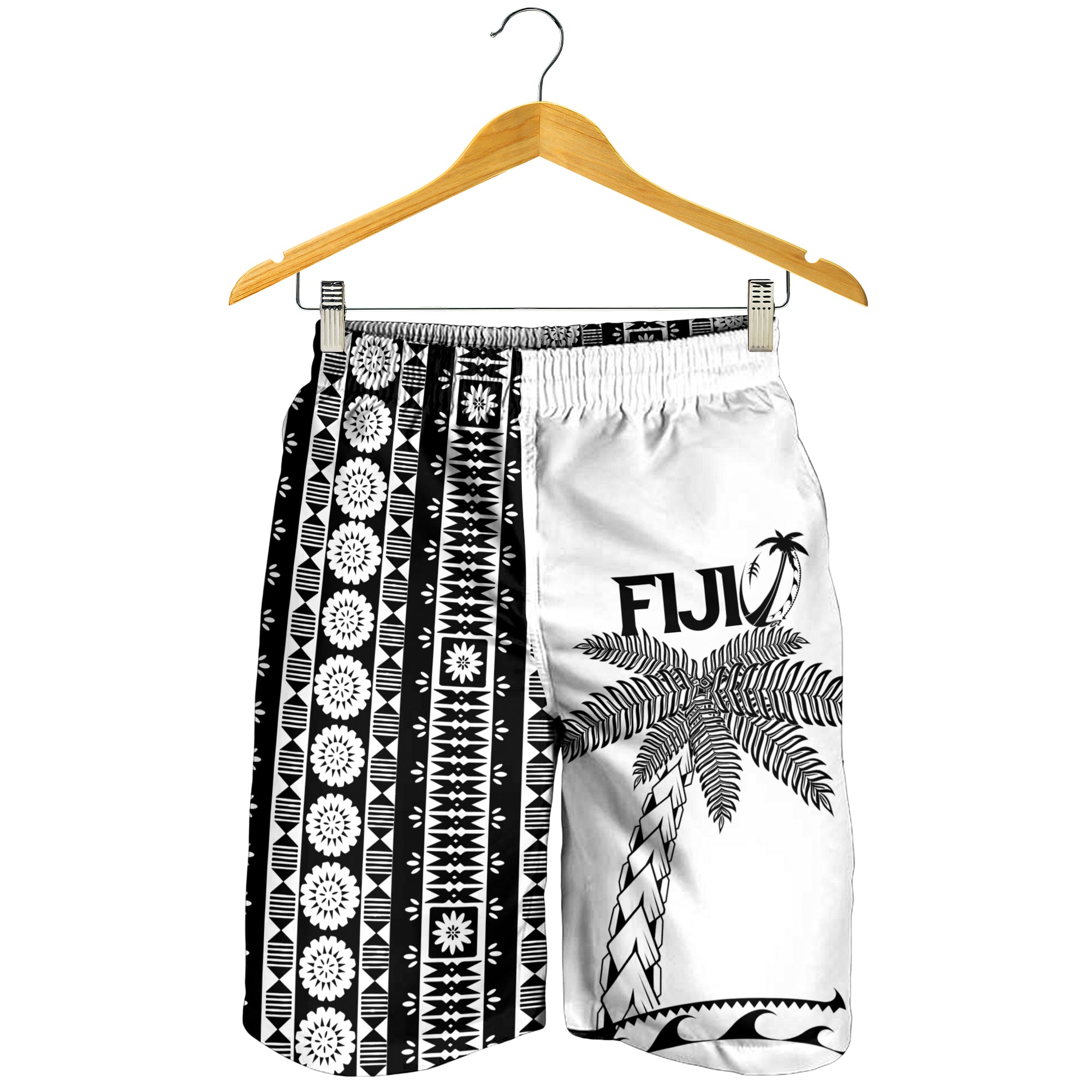 Fiji Rugby Men's Short - Coconut Tree With Tapa Pattern LT12