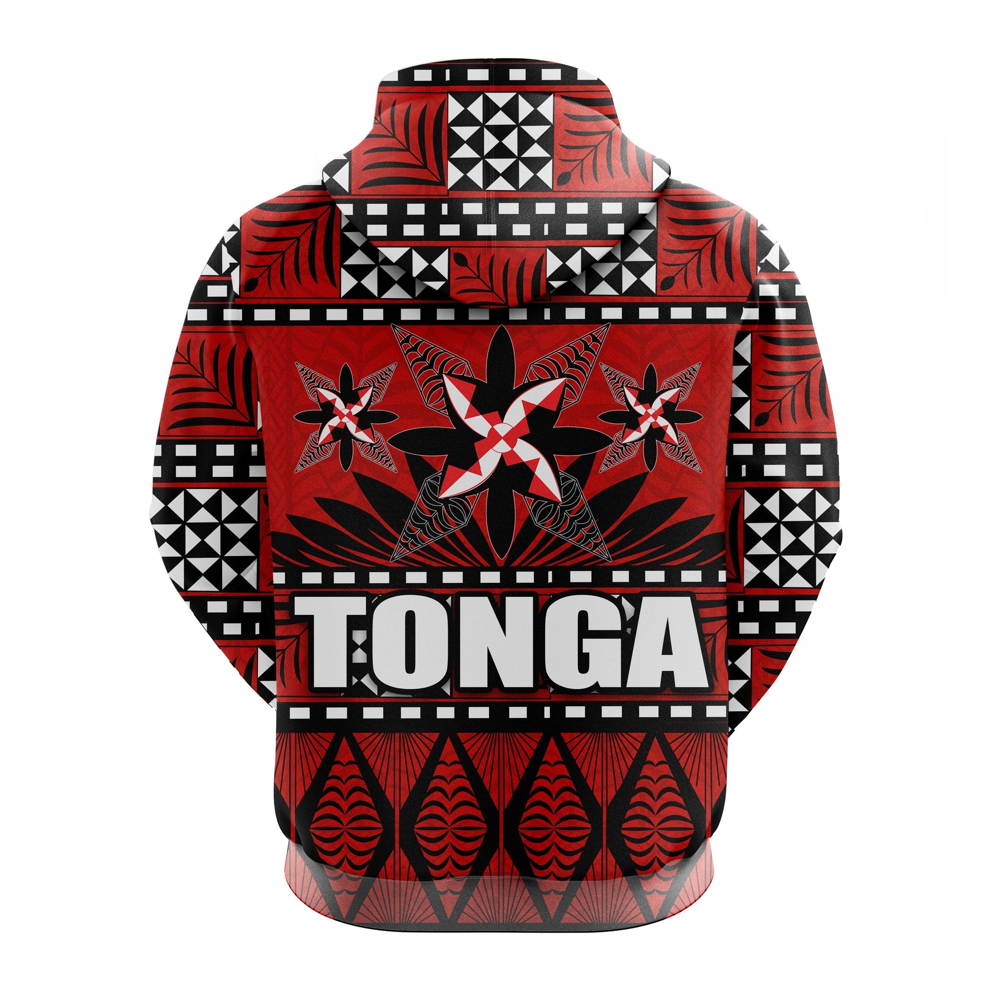 Tonga Zip Hoodie Tongan Patterns LT20