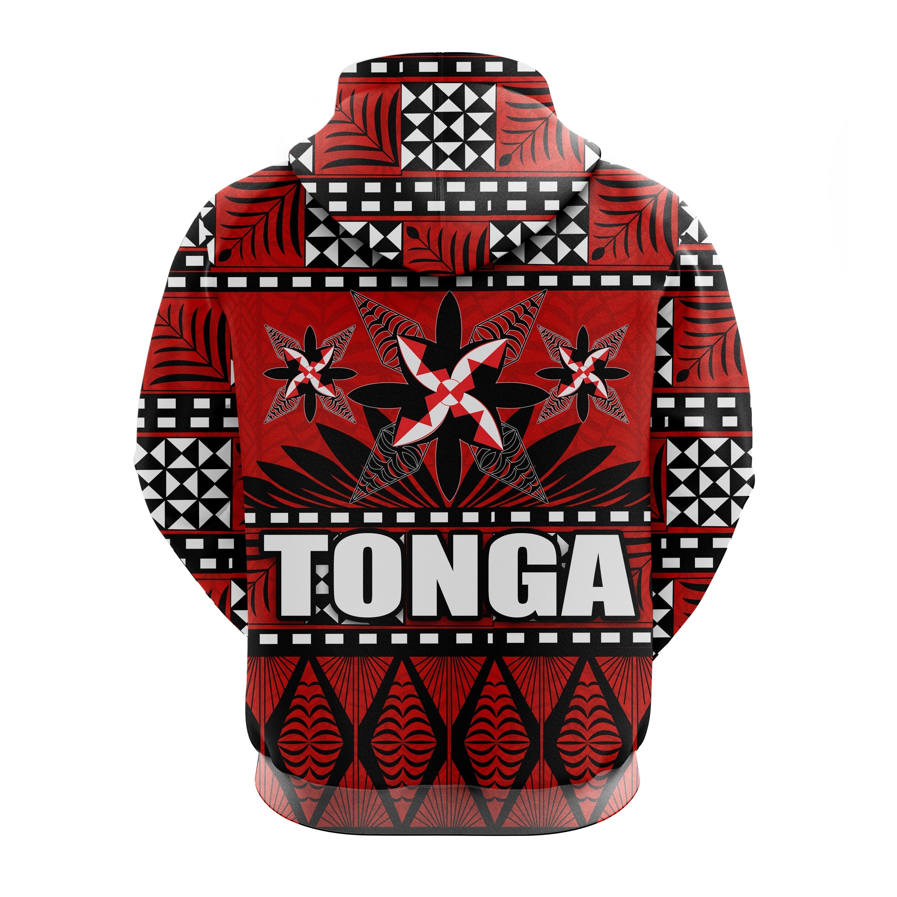 Tonga Zip Hoodie Tongan Patterns LT20