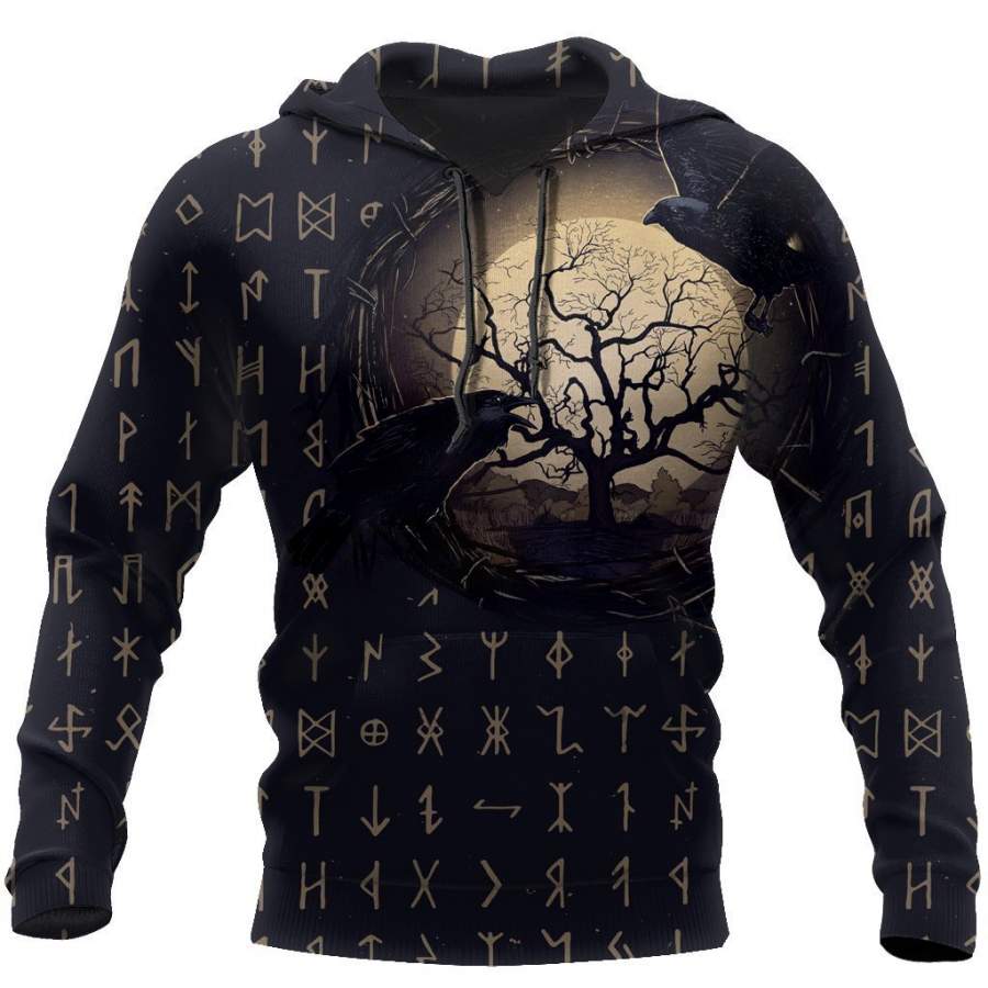 Viking Clothing The Raven Of Odin Hoodie RLT12