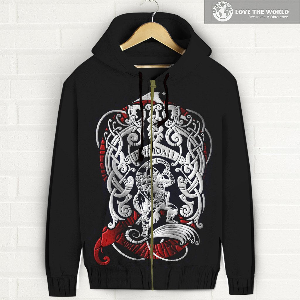 Viking Zip Hoodie - Heimdall Son Of Odin RLT12