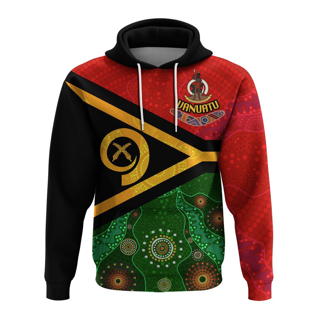 Vanuatu With Aboriginal Patterns Hoodie LT20