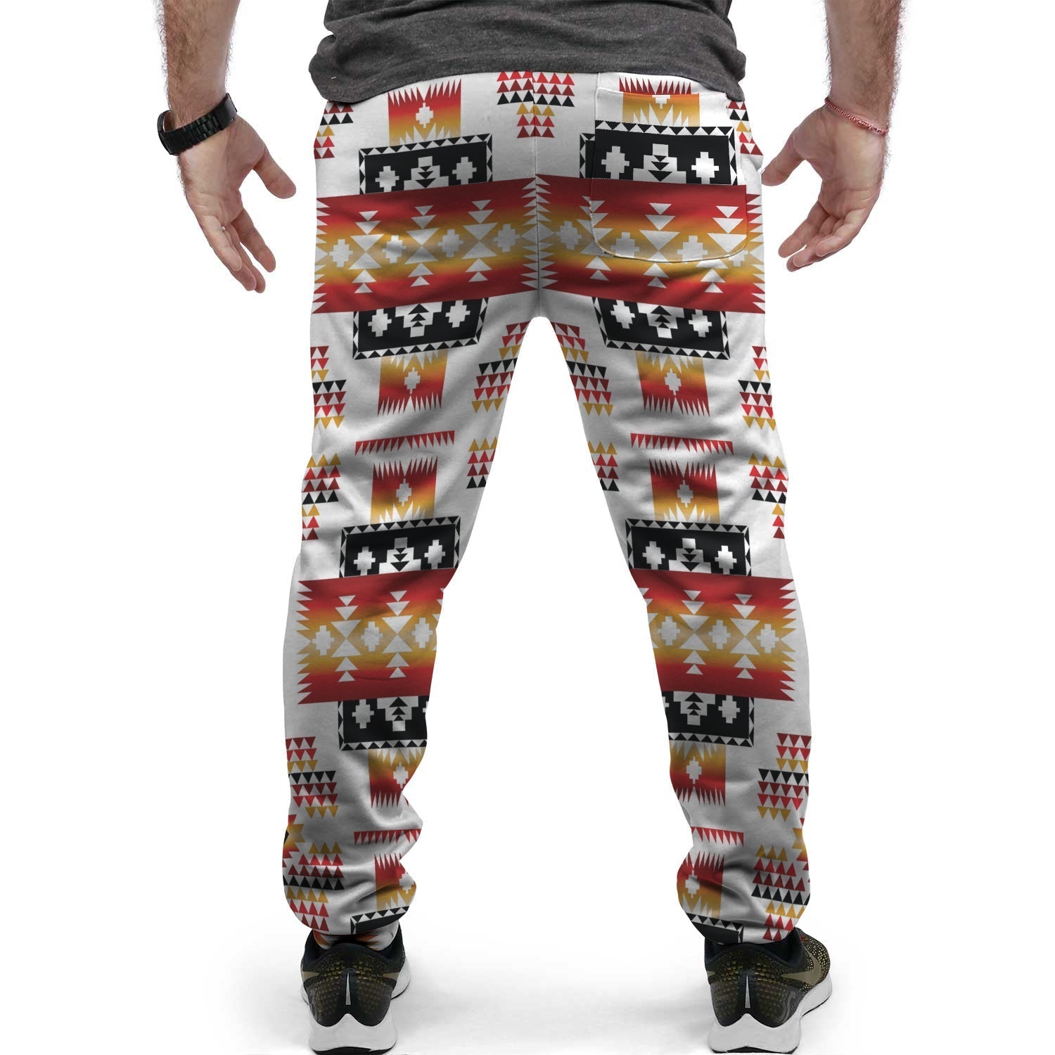 White Tribes Pattern Native American AOP Jogger LT10