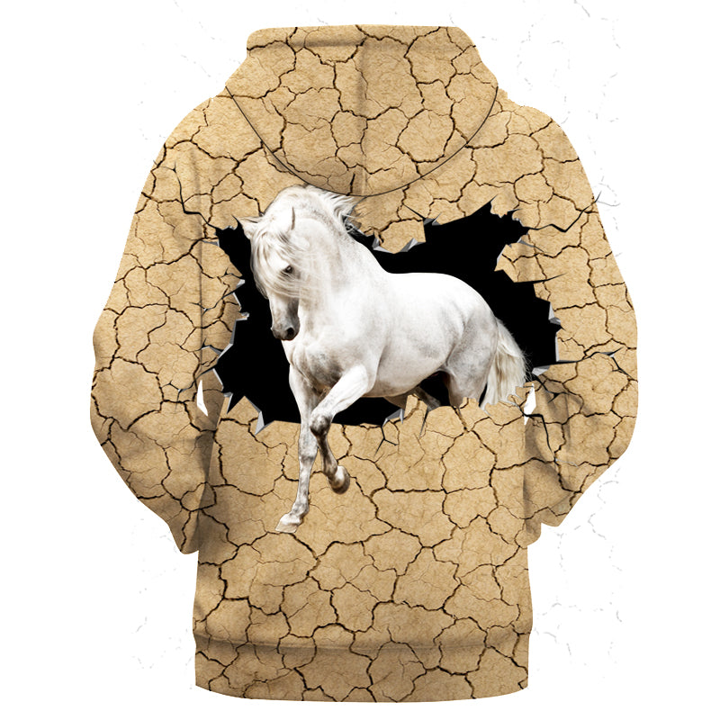 White Horse Native American 3D Hoodie LT10