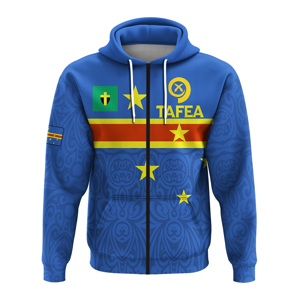 Vanuatu Tafea Province Zip Up Hoodie Flag Style LT12