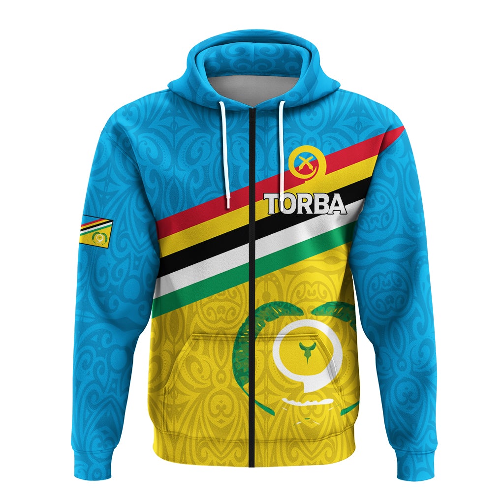 Vanuatu Torba Province Zip Up Hoodie Flag Style LT12