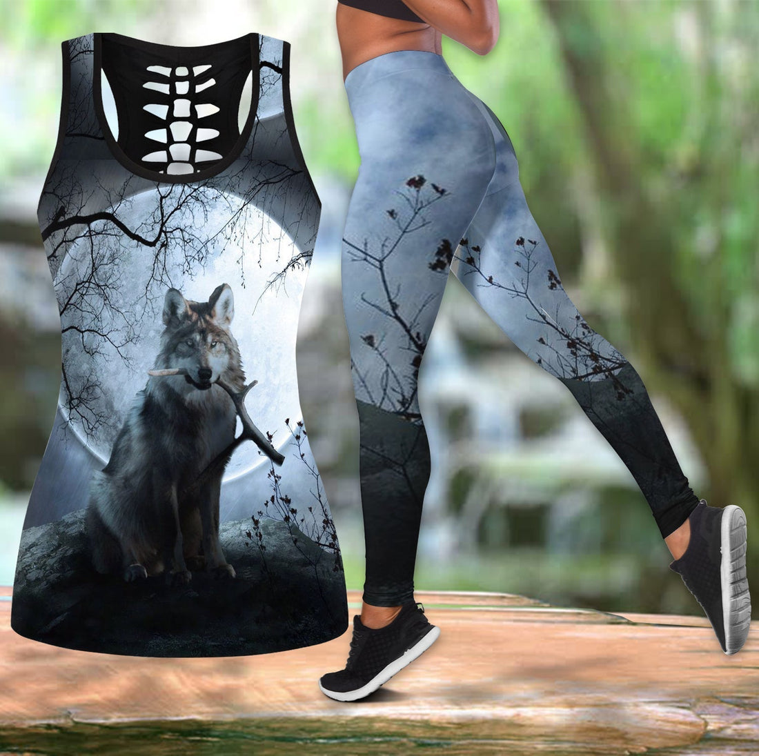 Native American The Wolfs Hollow Tanktop Leggings Set LS03 LT10