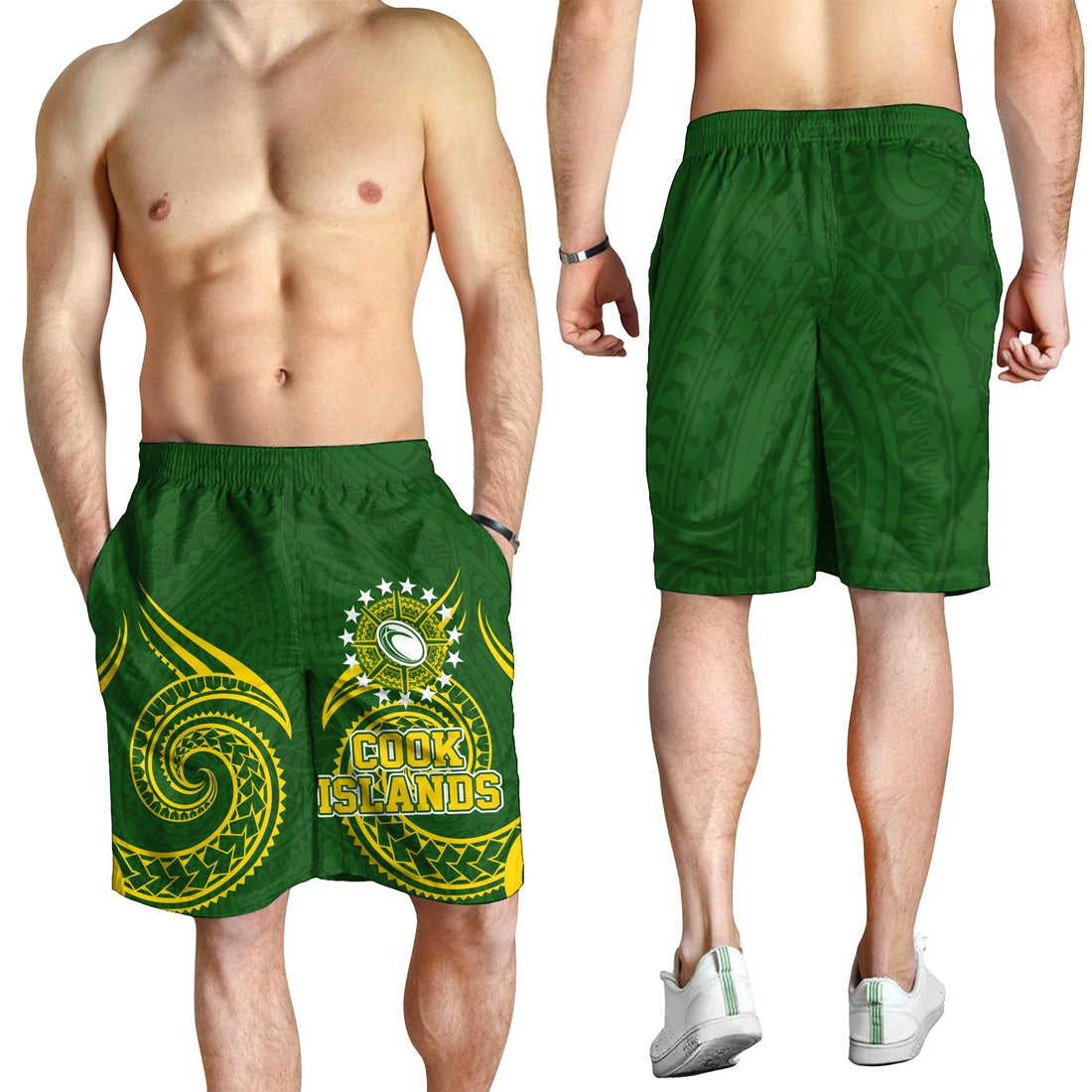 Cook Islands Rugby Men's Short - Tribal Pattern LT12