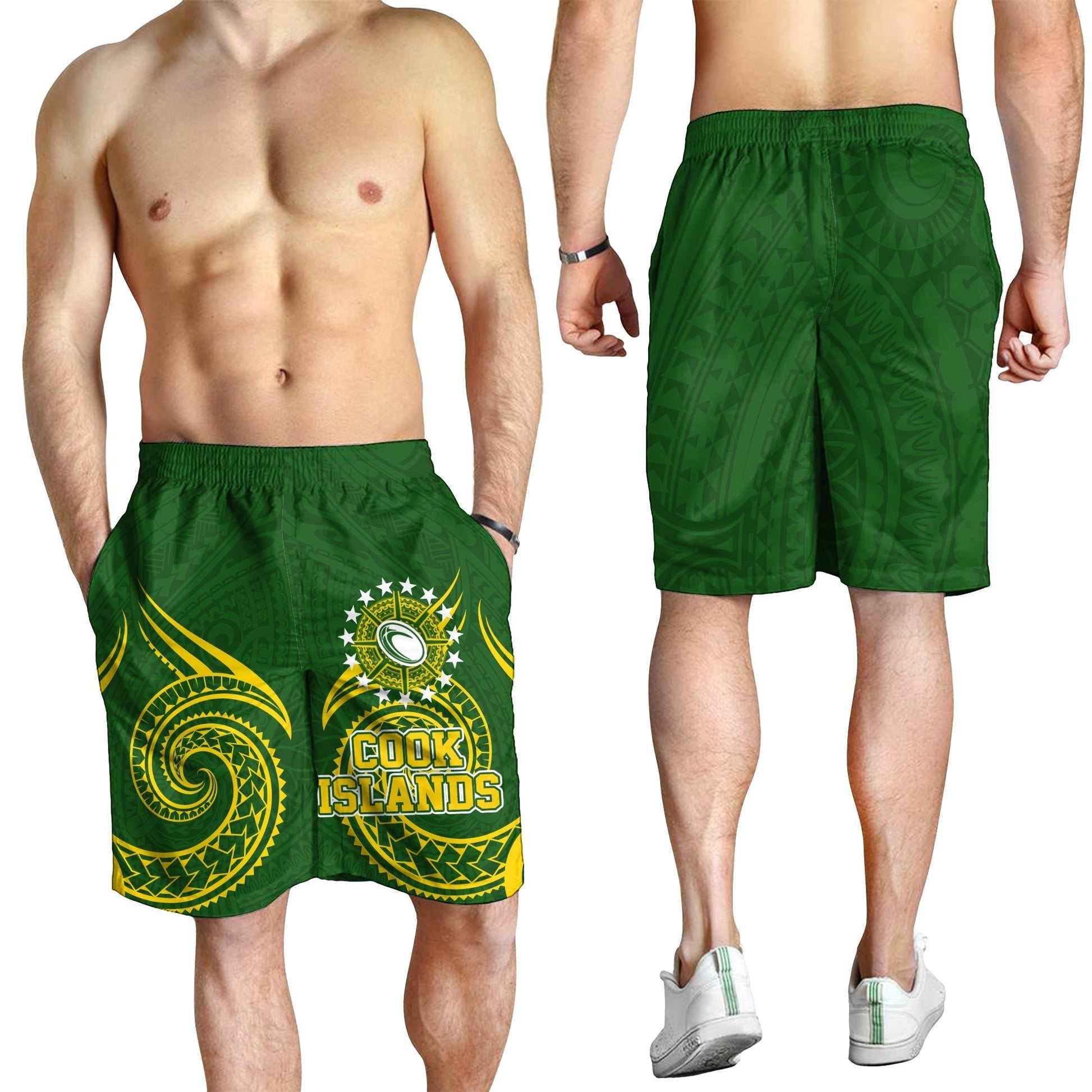 Cook Islands Rugby Men's Short - Tribal Pattern LT12