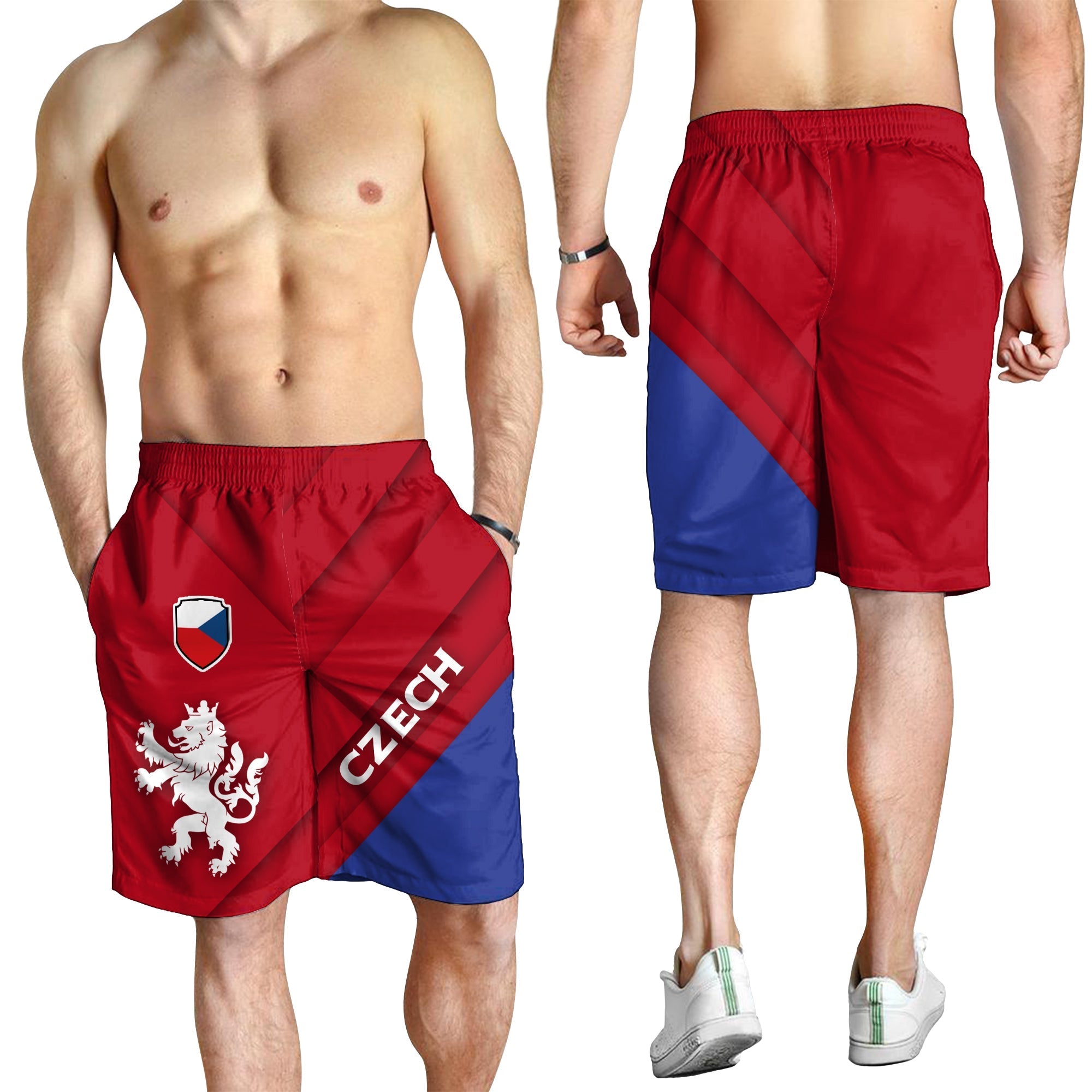 Czech Republic Euro Men's Short - Flag Style LT12
