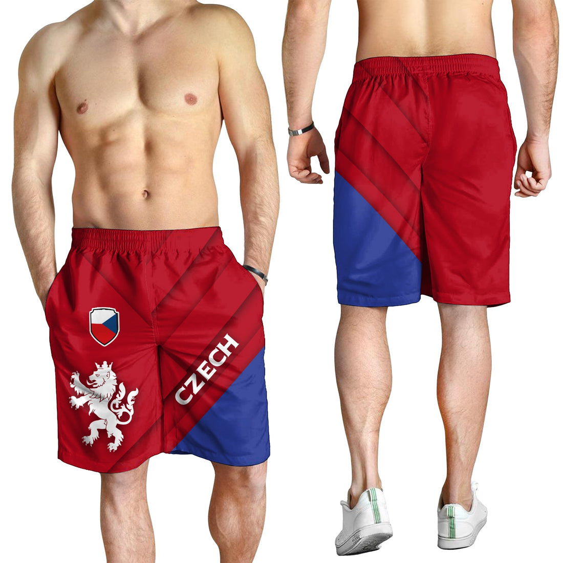 Czech Republic Euro Men's Short - Flag Style LT12