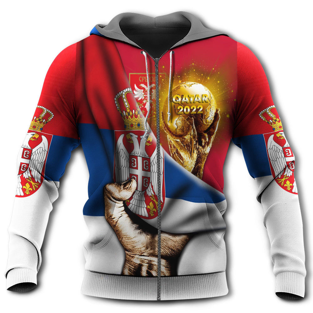 Football 2022 Serbia Hoodie Will Be The Champion Flag Vintage