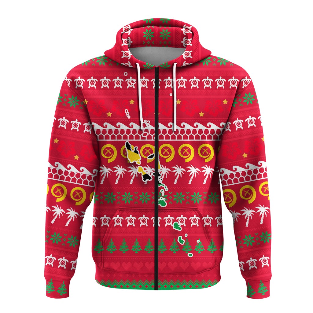 Vanuatu Christmas Zip Hoodie Ugly Christmas LT12