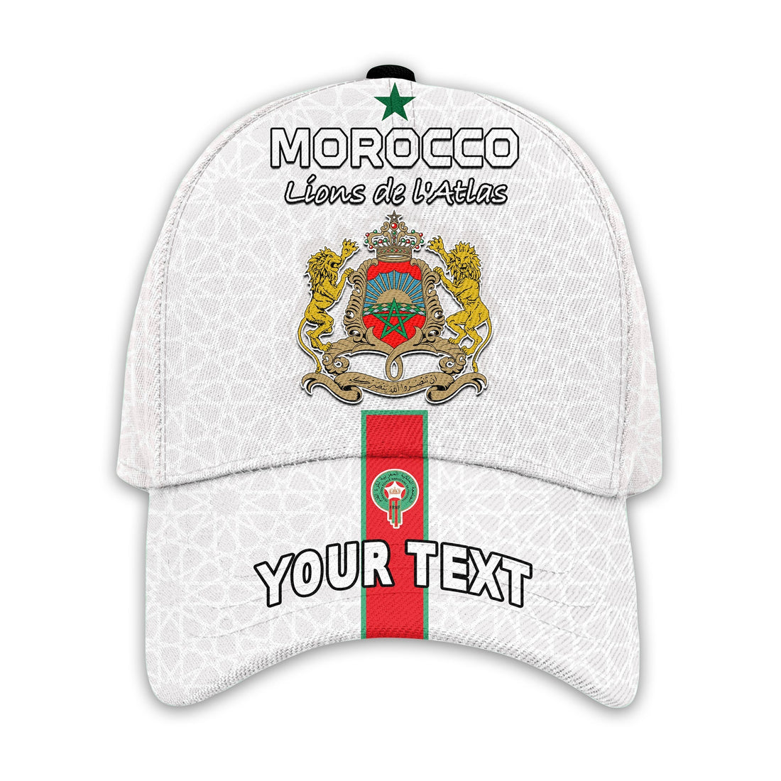 (Custom Personalised) Morocco Football Classic Cap World Cup 2022 Soccer Lions de l'Atlas Champions Ver.01 LT13