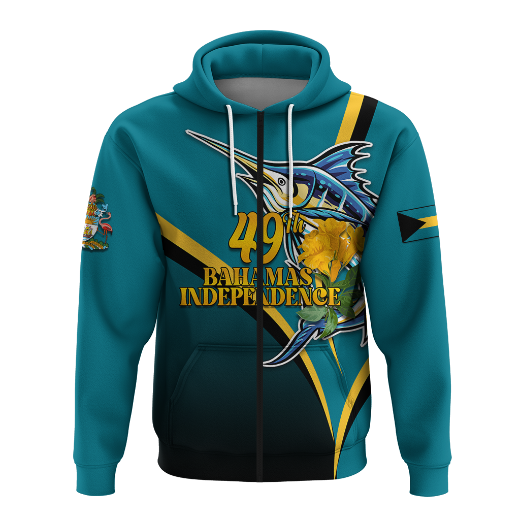 The Bahamas 49th Anniversary Independence Day Blue Marlin Hoodie LT12