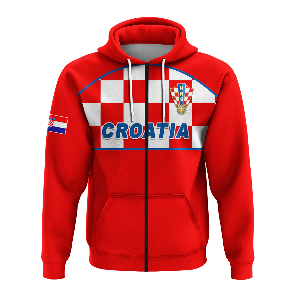Croatia Hoodie Football 2022 Checkerboard LT12