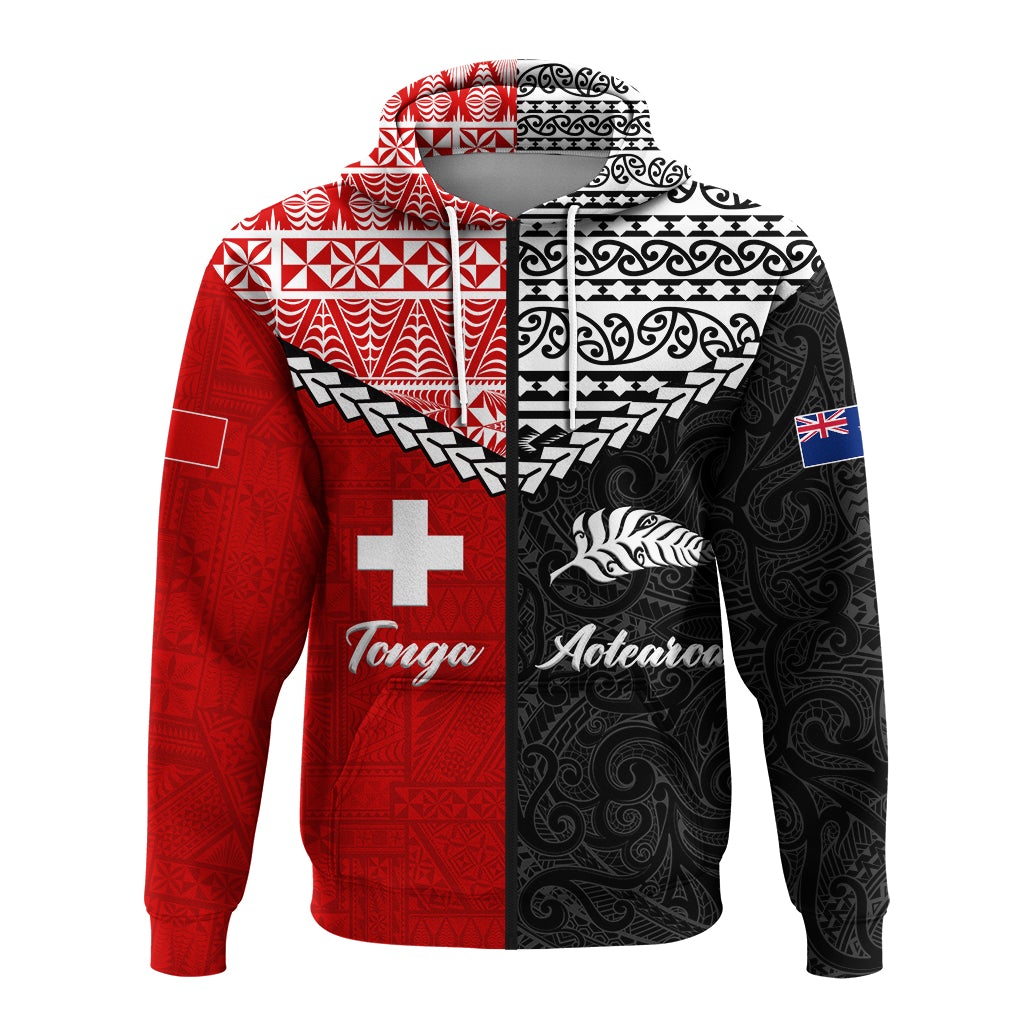 Tonga Combine New Zealand Maori Aotearoa Heritage Zip Hoodie LT12