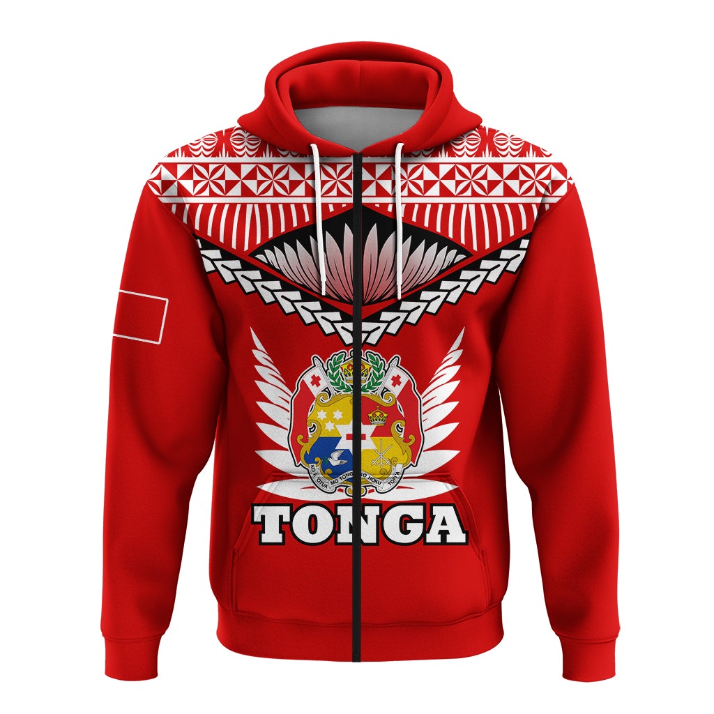 Tonga Zip Up Hoodie Tongan Pride LT12