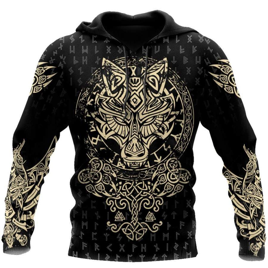 Viking Clothing Viking Wolf Fenrir Hoodie RLT12