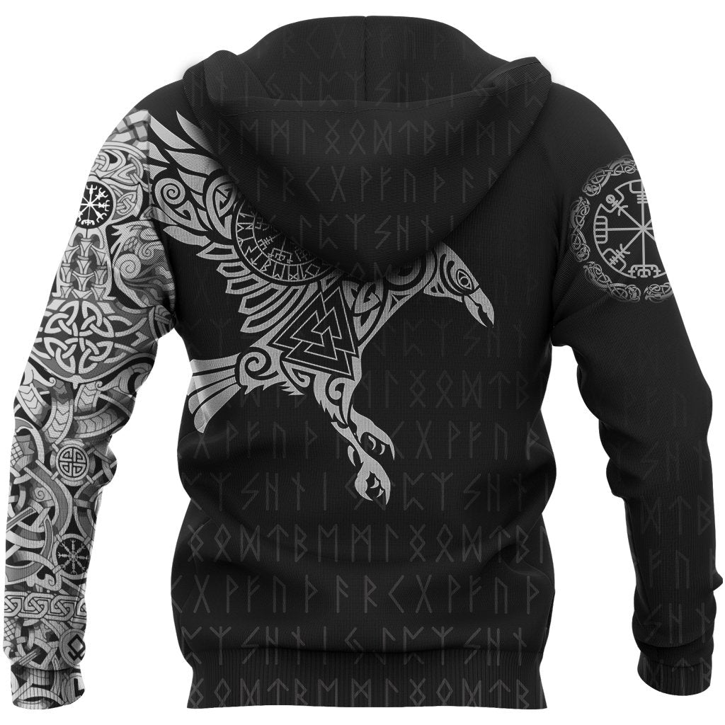 Viking The Raven Of Odin Tattoo Zip Hoodie RLT12