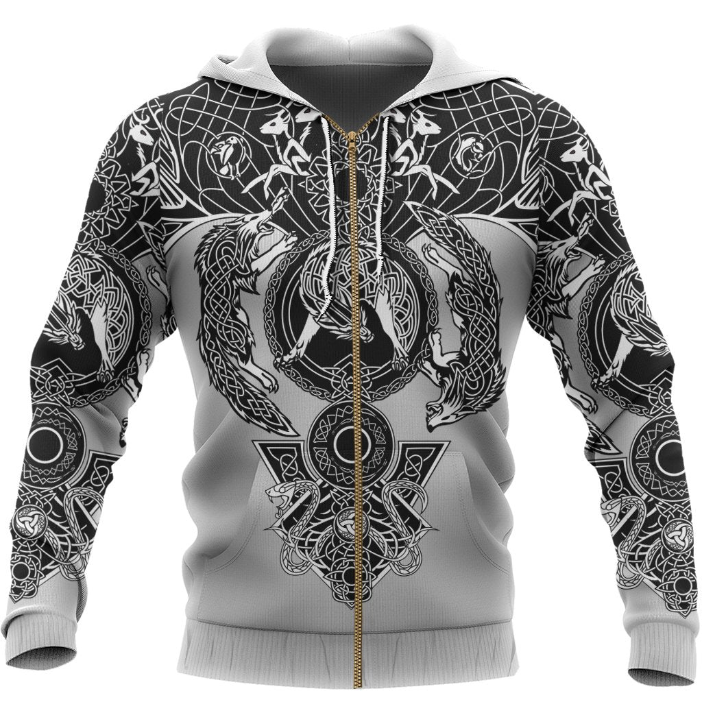 Viking Tattoo All - Over Print Zip Hoodie RLT12