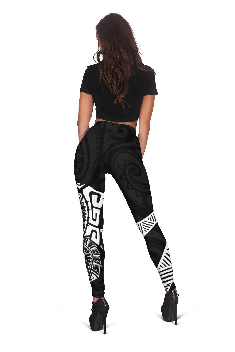 New Zealand Rugby Women Leggings Haka All Blacks mix Ta Moko LT13