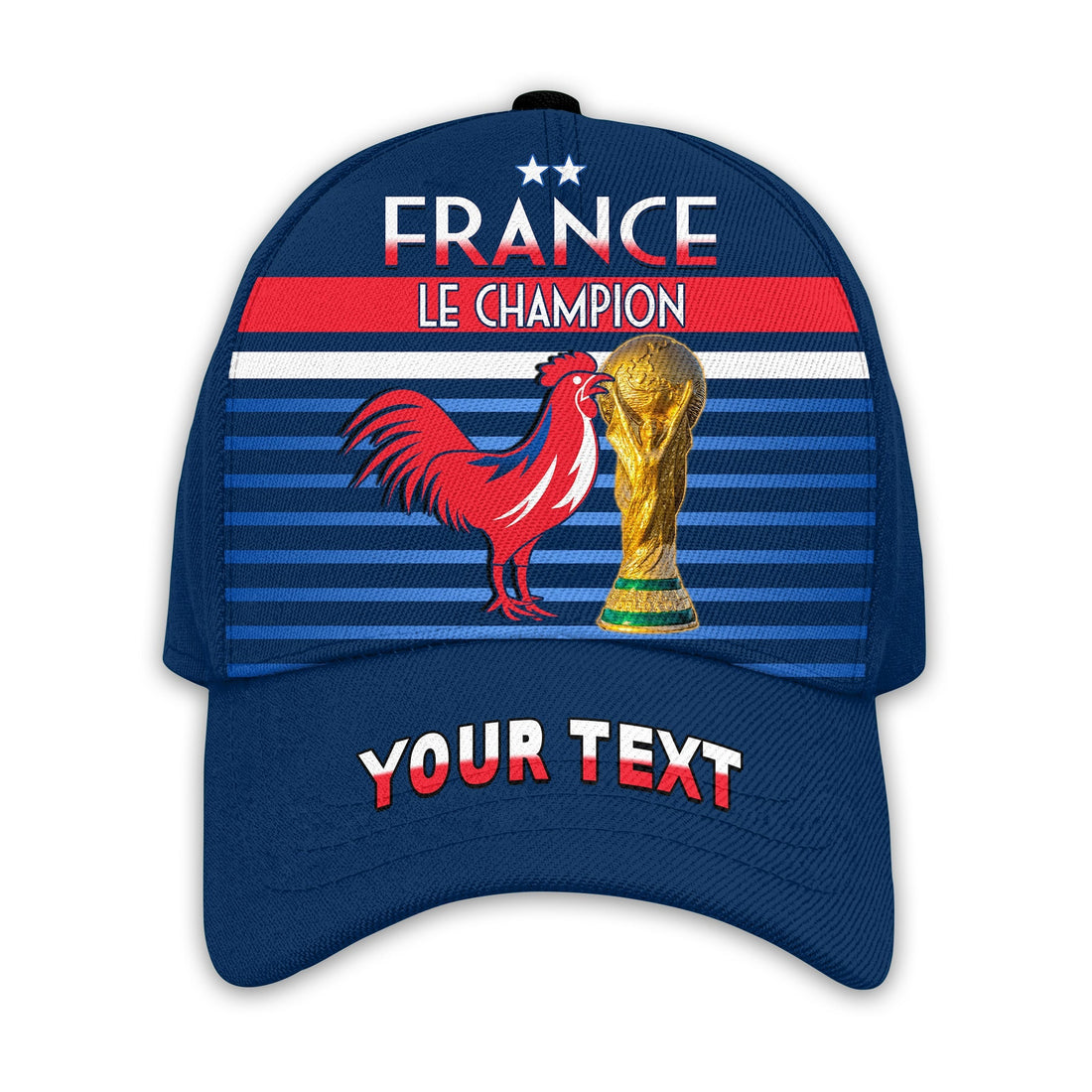 Custom France Football The Blues Polo Shirt Les Bleus Le Champion 2022 World Cup Ver.02 LT13