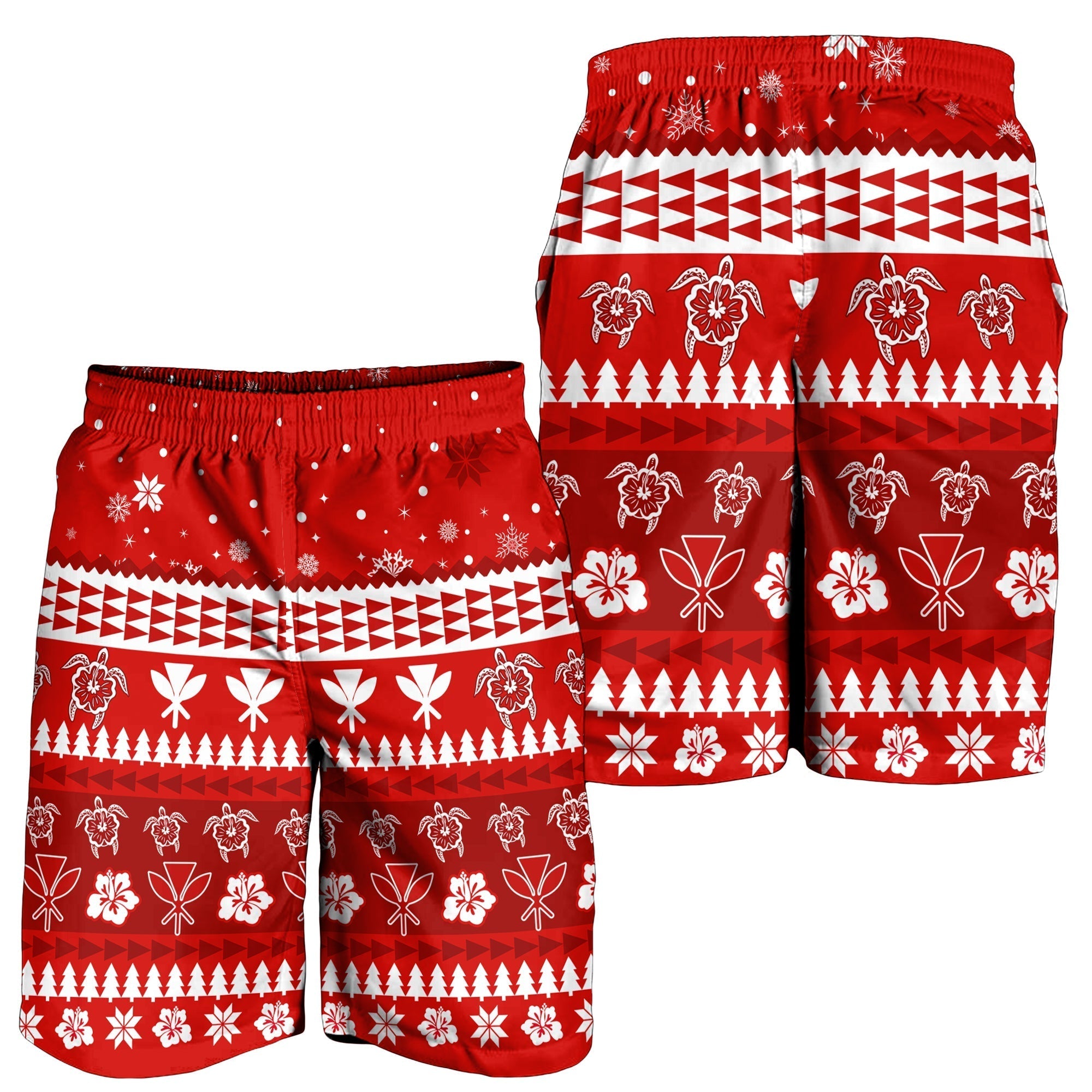 Mele Kalikimaka Men Shorts No Santa Claus Hawaii Christmas LT13
