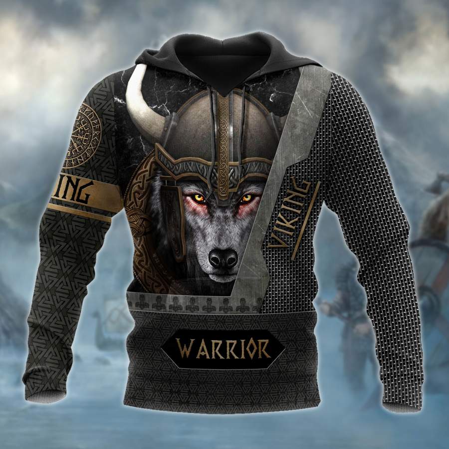 Viking Clothing Viking Wolf Warrior Hoodie RLT12