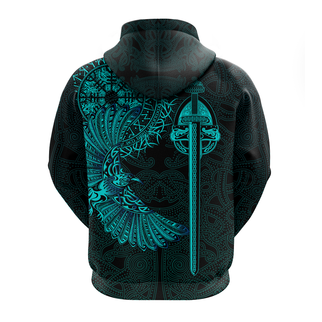 Viking Raven Tattoo Art Hoodie LT12