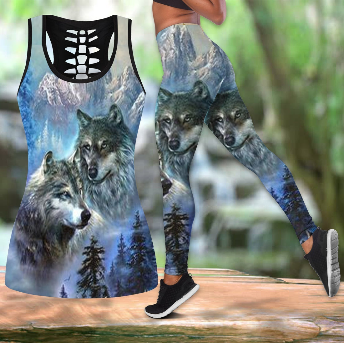 Native American The Wolfs Hollow Tanktop Leggings Set LS04 LT10