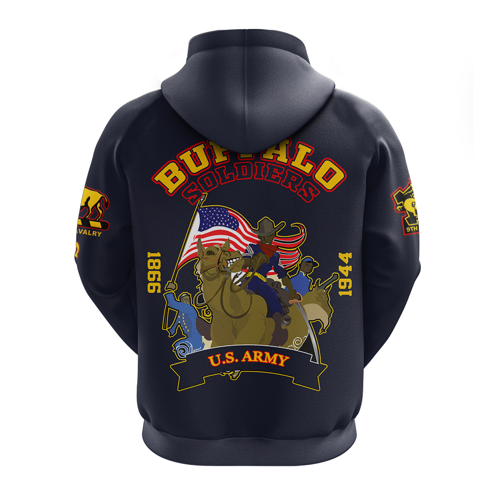 Big Boy Buffalo Soldiers Hoodie Blue LT12