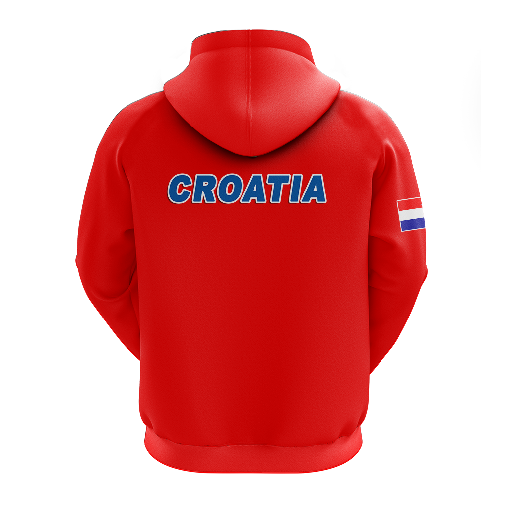 Croatia Hoodie Football 2022 Checkerboard LT12