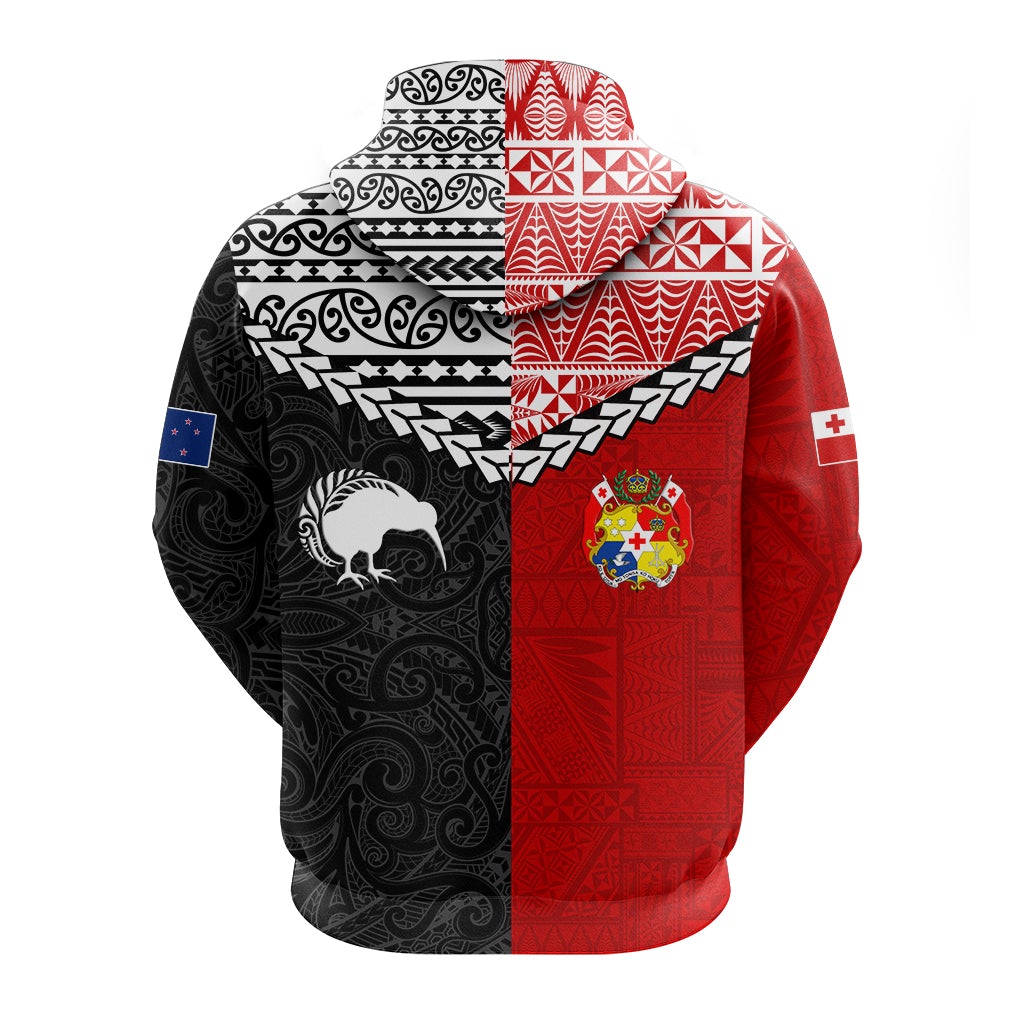 Tonga Combine New Zealand Maori Aotearoa Heritage Zip Hoodie LT12
