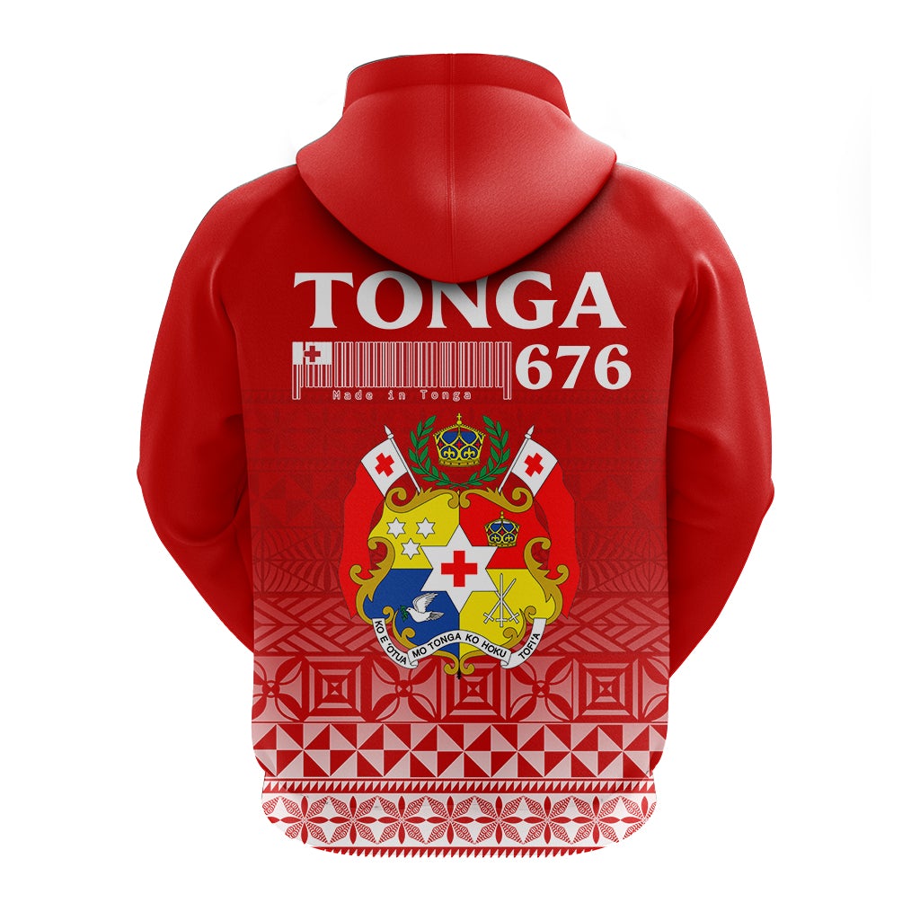 Tonga 676 Zip Up Hoodie Tongan Pattern LT12