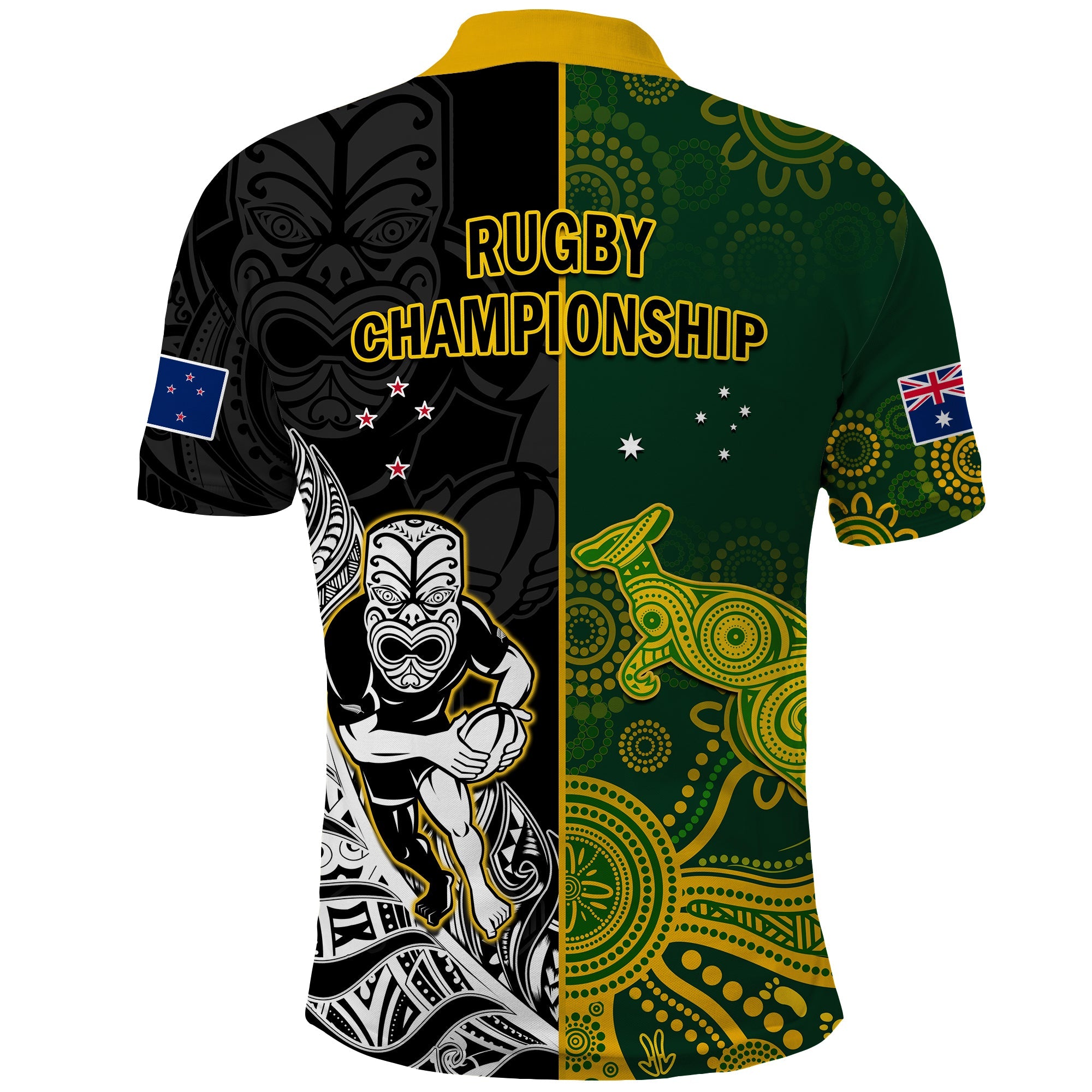 Australia Rugby Mix Aotearoa Rugby Polo Shirt Wallabies All Black Special Version LT14