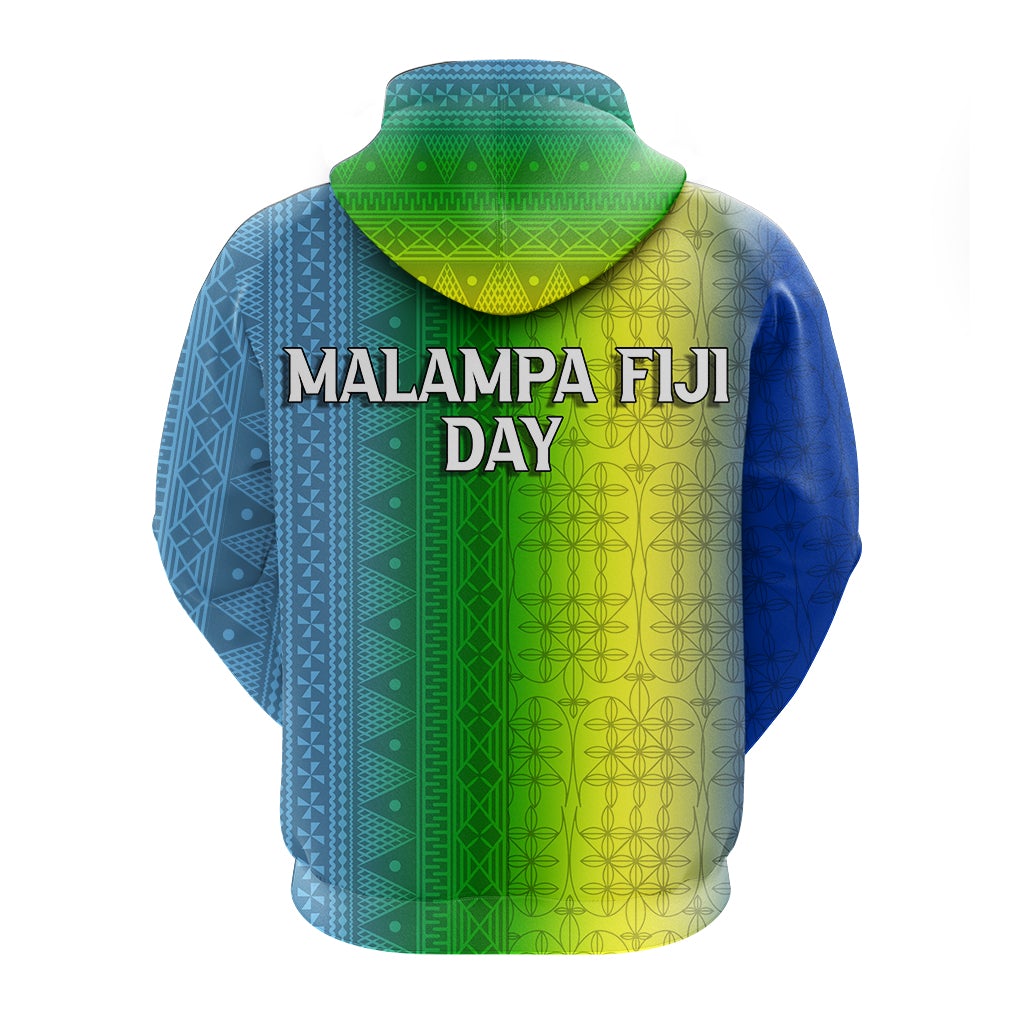 Vanuatu Malampa Fiji Day Zip Up Hoodie Flag Version LT12